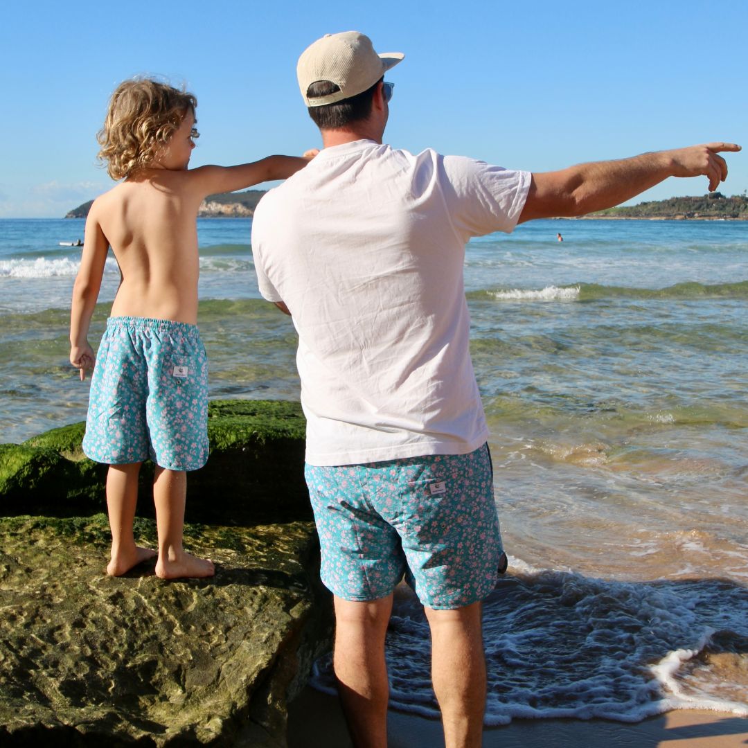 Adult Archie Board Short - Sea Turtle