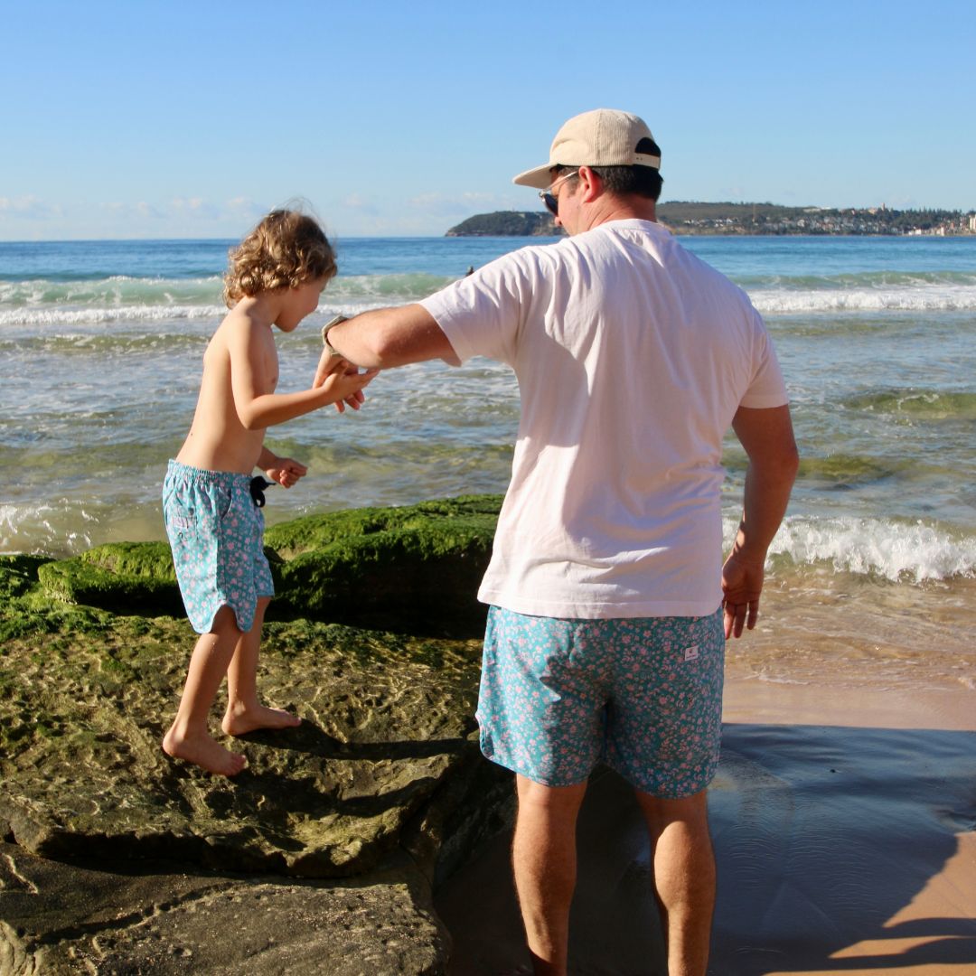 Adult Archie Board Short - Sea Turtle