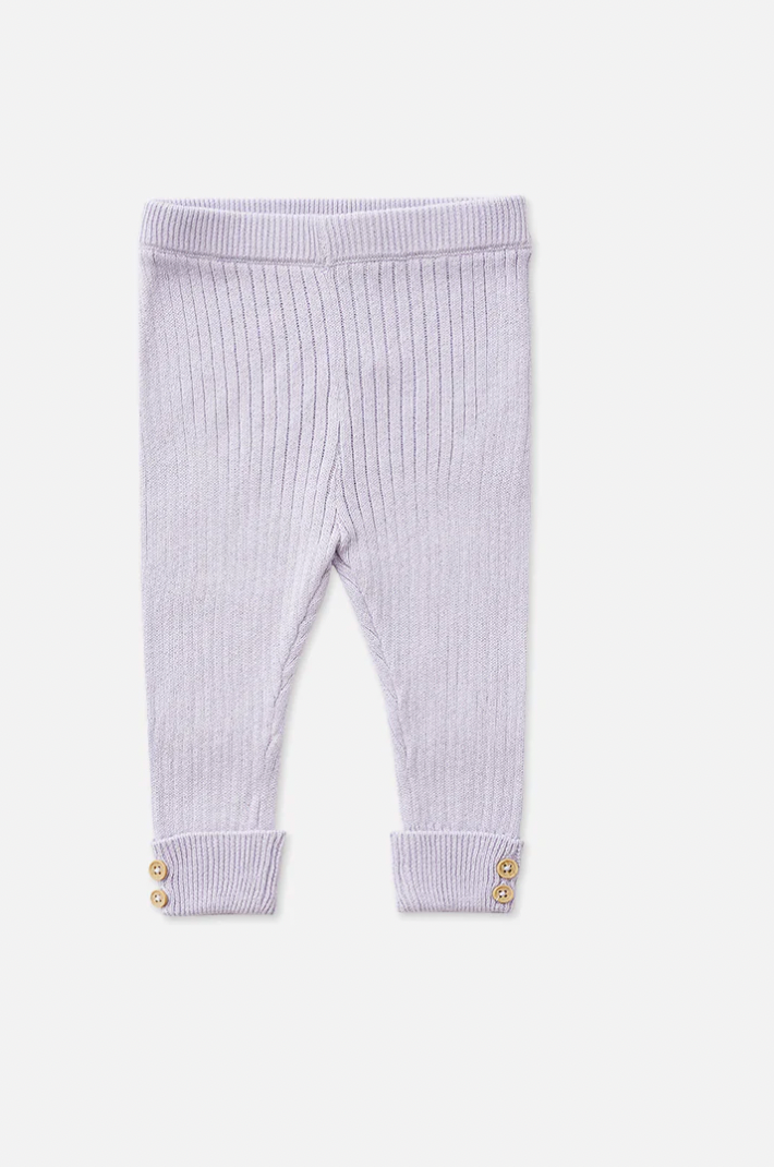 Texture Rib Legging - Lavender