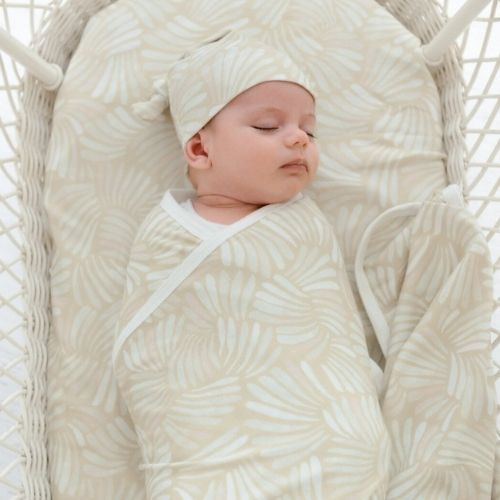 Fitted Jersey Cotton Bassinet Sheet/Change Table Cover - Sandy Shell