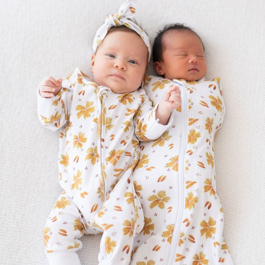 Newborn Cotton Sleeping Bag 1.0 TOG | Summer Blooms