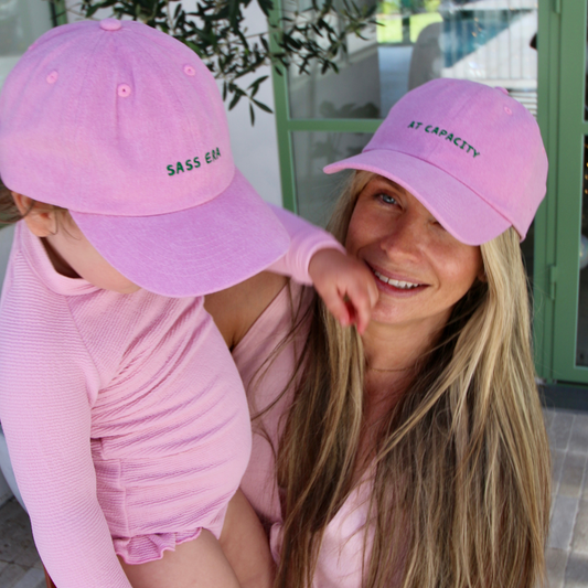 'At Capacity' Adult Cap | Stonewash Pink