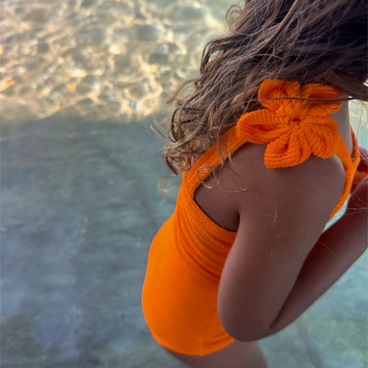 Florence One Piece | Orange Crinkle