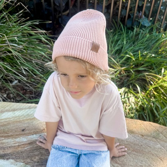 Cotton Beanie | Blush