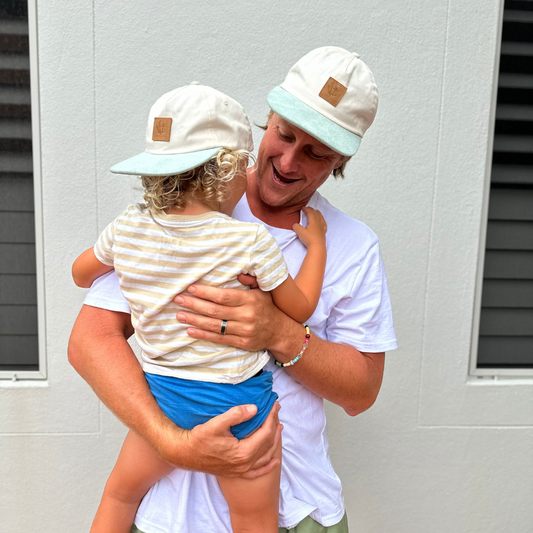 Father's Day Cruiser Cap - Beige/ Sage Suede