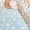 Fitted Jersey Cotton Bassinet Sheet/Change Table Cover | Sage Palm