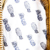 Fitted Jersey Cotton Bassinet Sheet/Change Table Cover | Indigo Pineapples