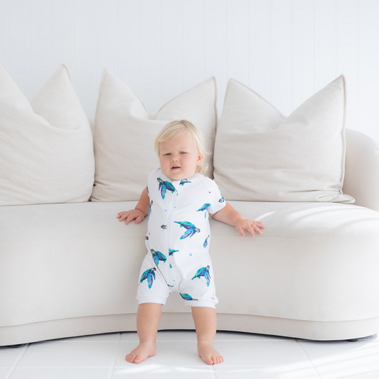 SAMPLE Short Romper - Sea Turtle
