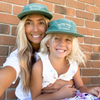 Matching Chasing Waves Cap Bundle - Stonewash Green