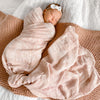 Organic Bamboo Cotton Swaddle | Pink Palm