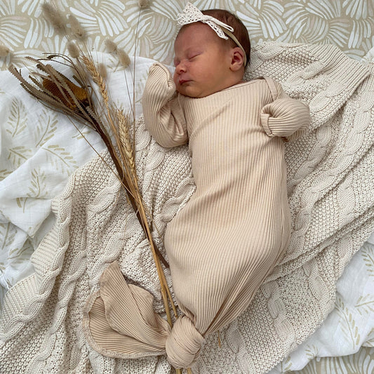 Jersey Cotton Cot Sheet | Sandy Shell