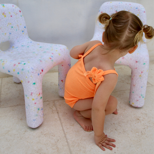 Florence One Piece | Orange Crinkle