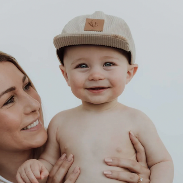 Matching Corduroy Cap Bundle - Sand
