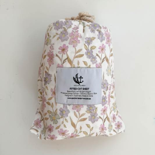 Daisy Dreams Jersey Cot Sheet