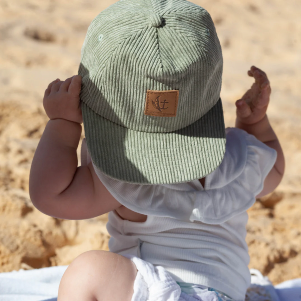 Matching Corduroy Cap Bundle - Sage