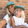 Matching Chasing Waves Cap Bundle - Stonewash Green