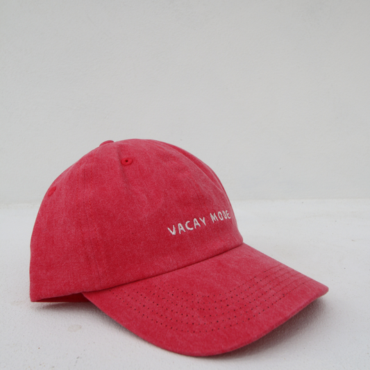 'Vacay Mode' Cap | Stonewash Red