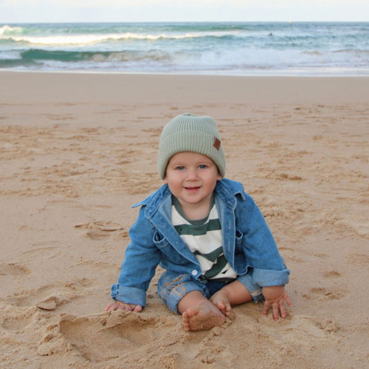 Cotton Beanie | Sage