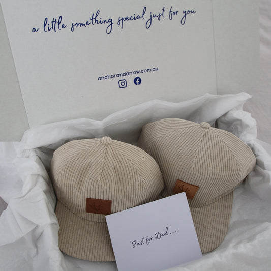 Father's Day Hat Set - Sand Corduroy