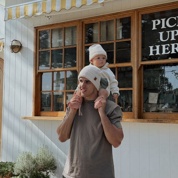 Matching Cotton Beanies | Sand