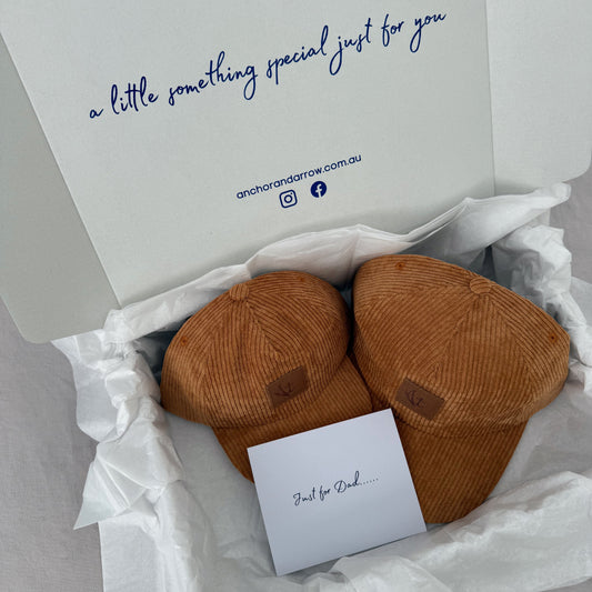 Father's Day Hat Set - Toffee Corduroy