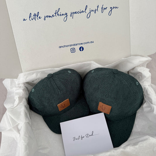 Father's Day Hat Set - Forest Corduroy
