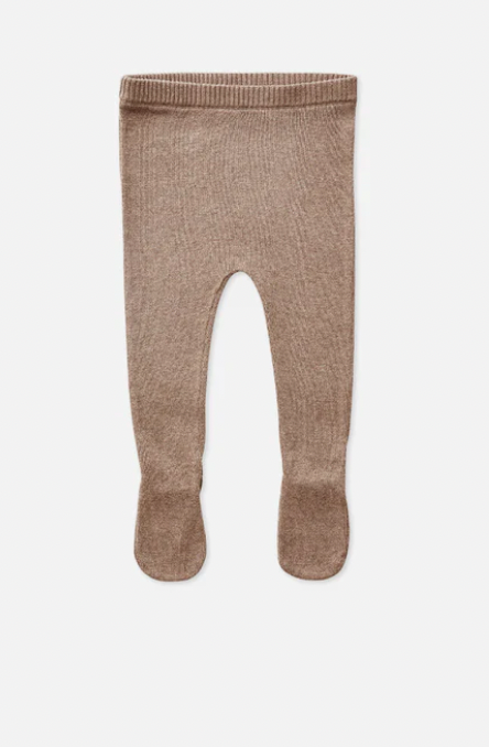 Knitted Footed Legging - Taupe