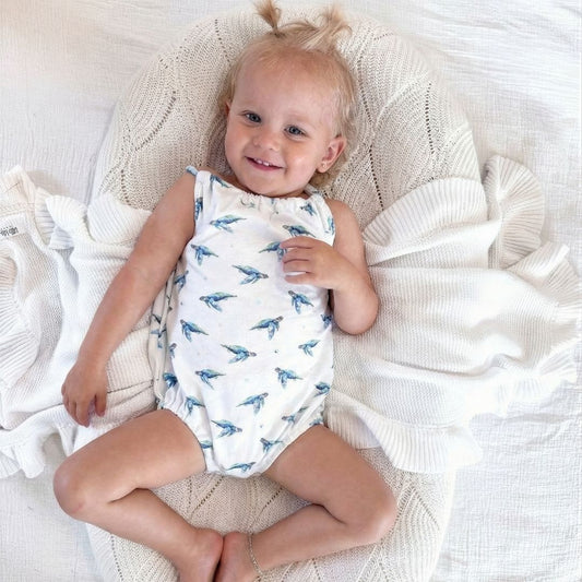 Bubble Romper | Sea Turtle