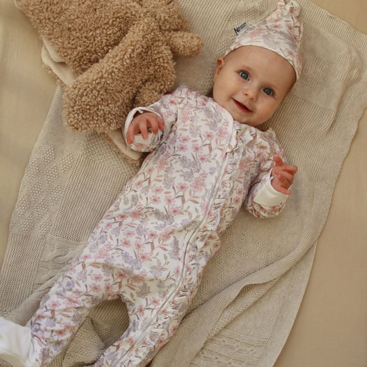 Frill Long Zippy Romper | Daisy Dreams