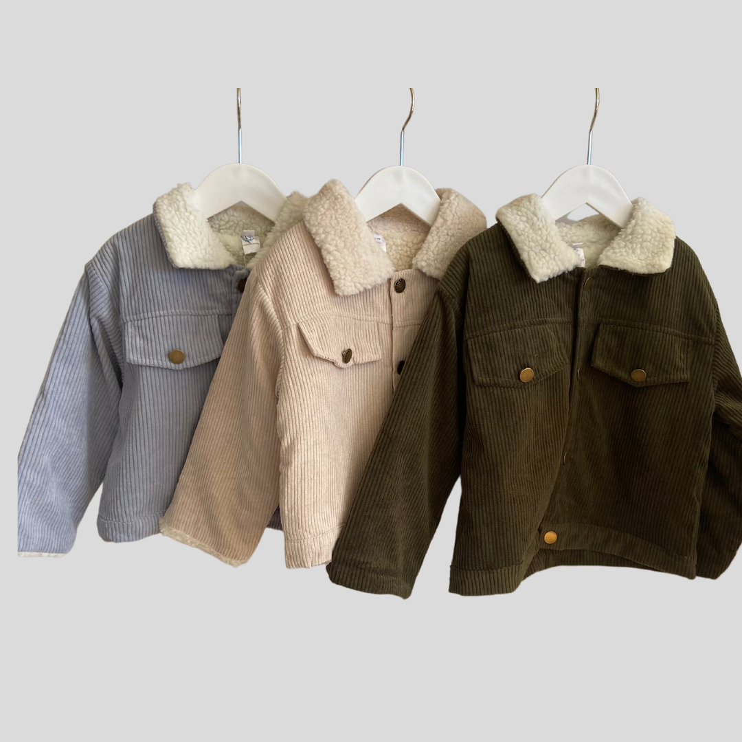 Corduroy Fleece Jacket Olive
