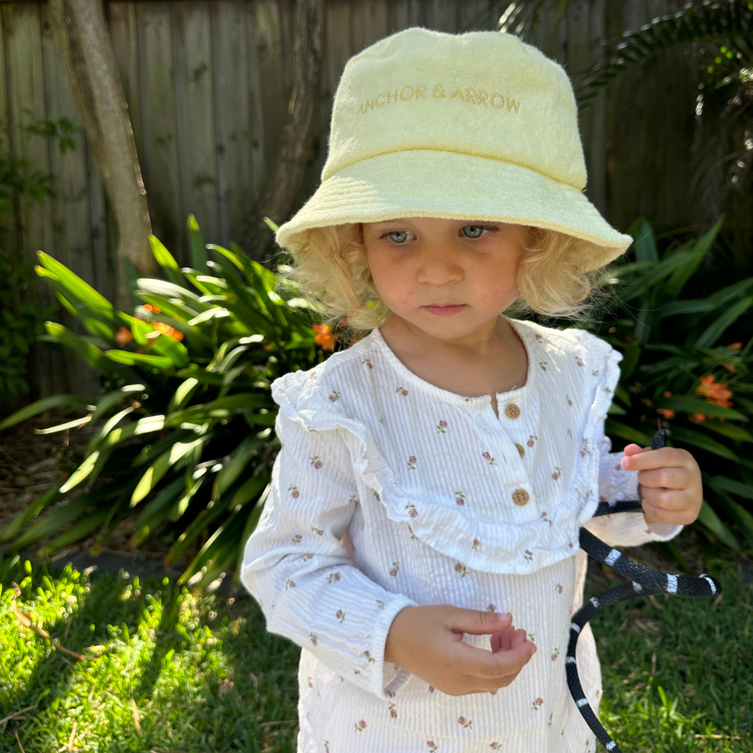 Matching Terry Towelling Bucket Hat Bundle Anchor Arrow Baby