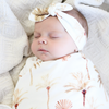 Jersey Swaddle & Beanie | Summer Palm