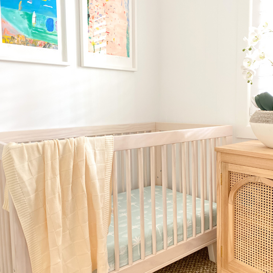 Jersey Cotton Cot Sheet | Sage Palm