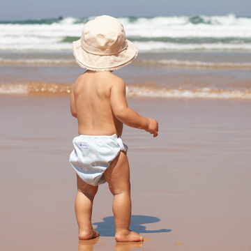 Reusable Swim Nappy & Wet Bag (Sage Palm)