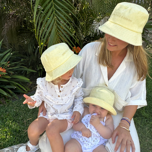Terry Towelling Bucket Hat | Lemon