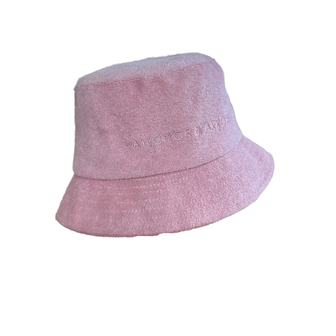 Terry Towelling Bucket Hat - Blush