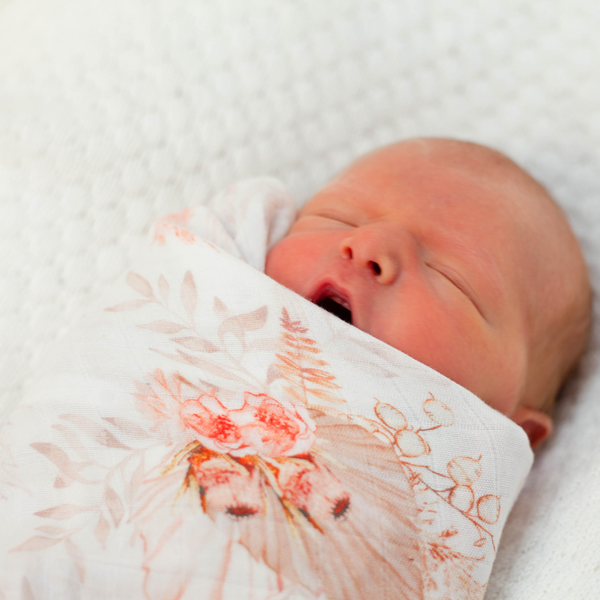 Organic Bamboo Cotton Swaddle (Native Blooms