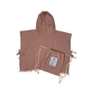 Linen Hooded Poncho Towel - Blush
