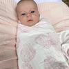 Organic Bamboo Cotton Swaddle | Sea Shells