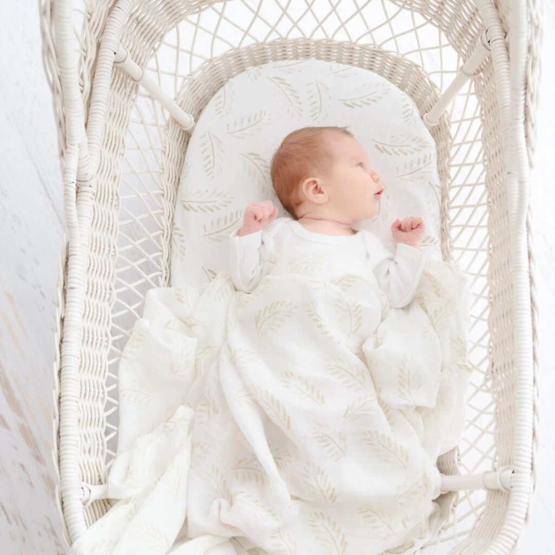 Fitted Jersey Cotton Bassinet sheet Change Table Cover Gold Fern Anchor Arrow Baby