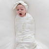 Jersey Cotton Swaddle + Beanie  -  Gold Fern