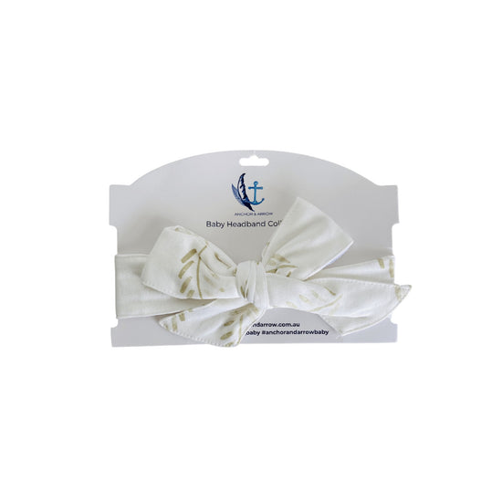 Jersey Cotton Swaddle + Beanie  -  Gold Fern