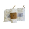 Organic Bamboo Cotton Swaddle + Cot + Bassinet Sheet Set - Gold Fern