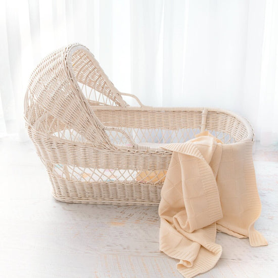 Knit Baby Blanket - Cream