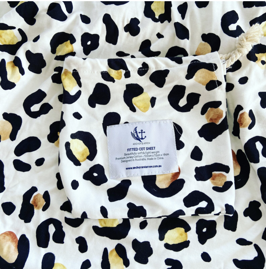 Leopard print cheap cot sheets