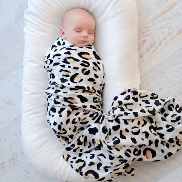 Organic Bamboo Cotton Swaddle - Leopard Print
