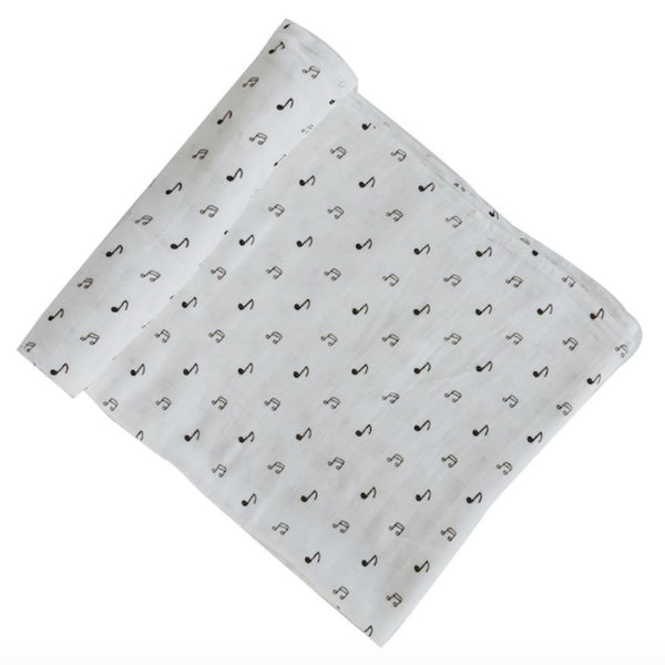 Music Notes Organic Bamboo Cotton Swaddle