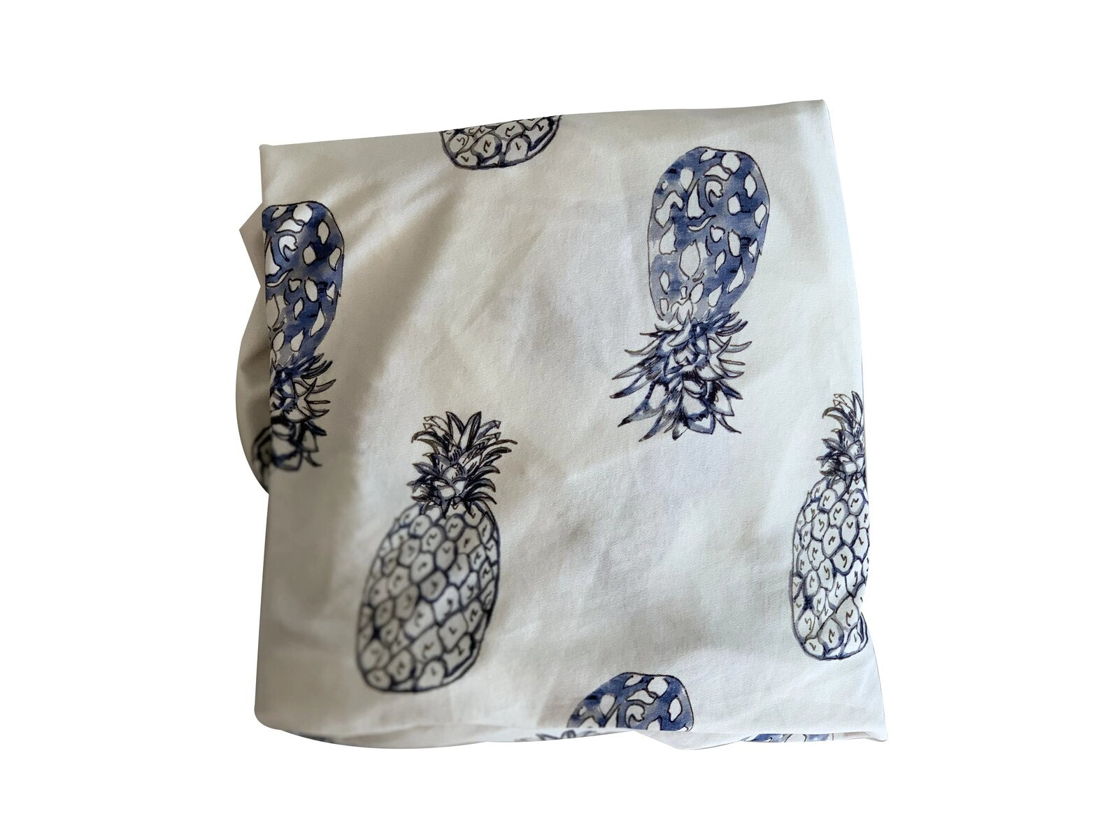 Fitted Jersey Cotton Bassinet Sheet/Change Table Cover - Indigo Pineapples