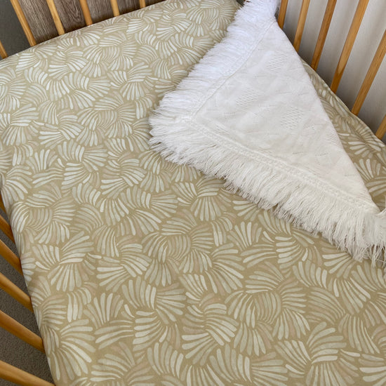 Cott Shells Jersey Cotton Cot Sheet – Sandy Shell | Anchor & Arrow – Anchor & Arrow ...