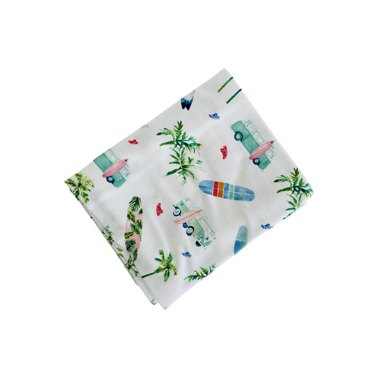 Jersey Cotton Cot Sheet - Chasing Waves